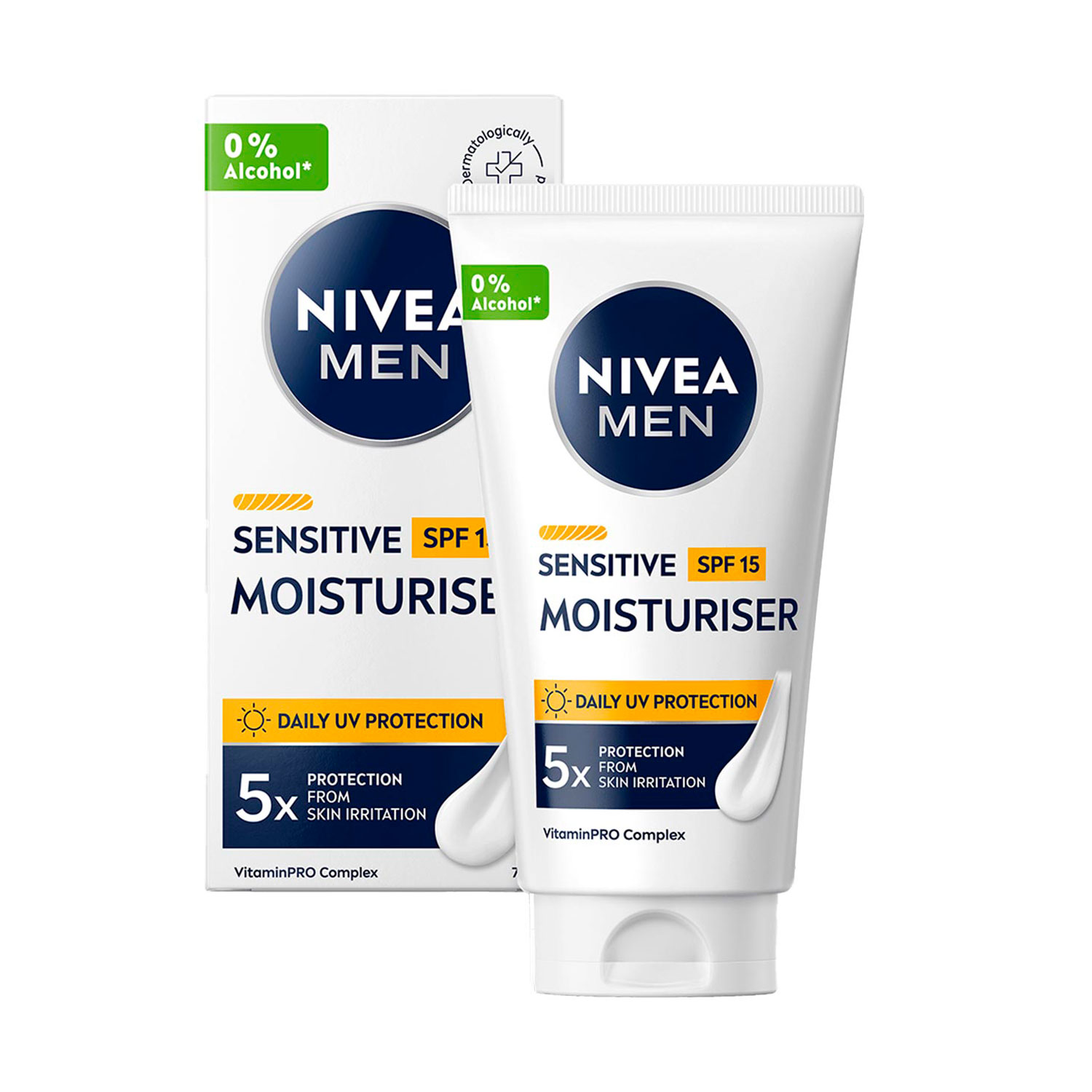 Чоловічий крем для обличчя NIVEA MEN, з SPF 15, для чутливої ​​шкіри, 75 мл